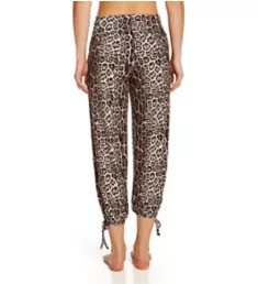 Gypsy Jersey Roll Down Waistband Crop Pant Leopard XL