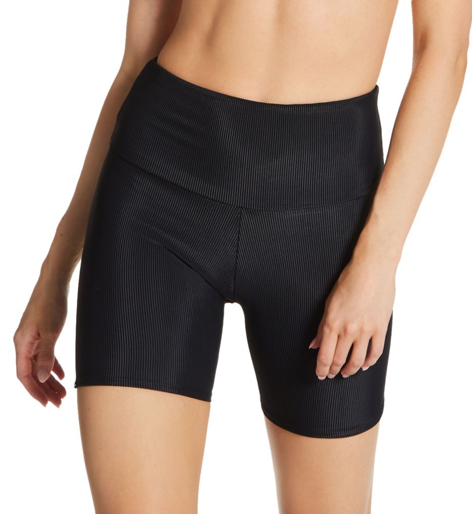 Onzie Women s Rib Biker Short Black Mini Shorts