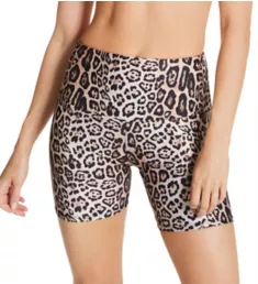 High Rise Mini Biker Short Leopard XS