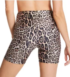 High Rise Mini Biker Short Leopard XS