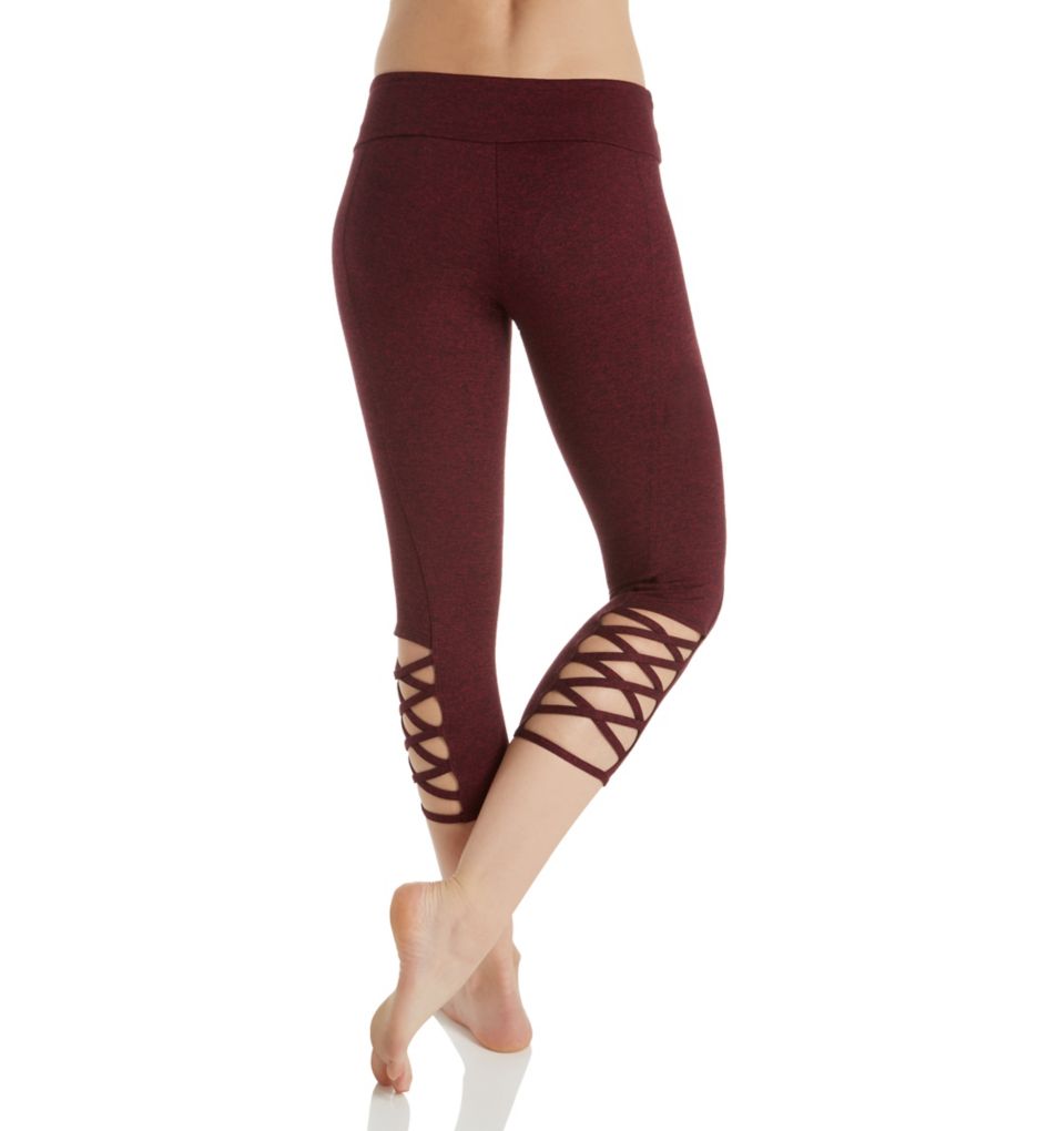 Weave Criss-Cross Detail Capri Legging