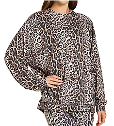 Boyfriend Leopard Print Sweatshirt Leopard O/S