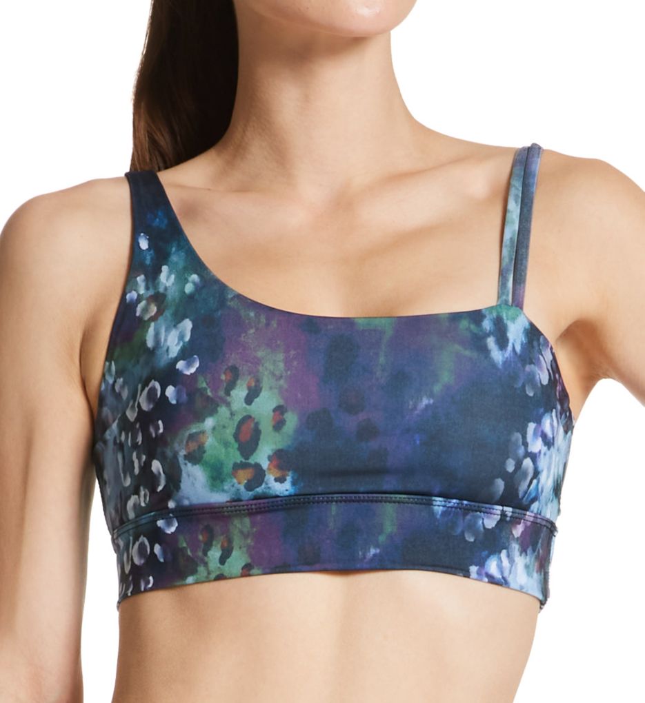 Calvin Klein Performance Strappy-Back Low-Impact Sports Bra (Purple, L)