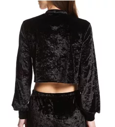 Long Sleeve Velvet Crop Top