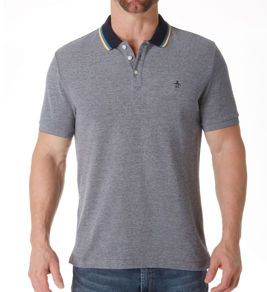 Striped Collar Fashion Polo-fs