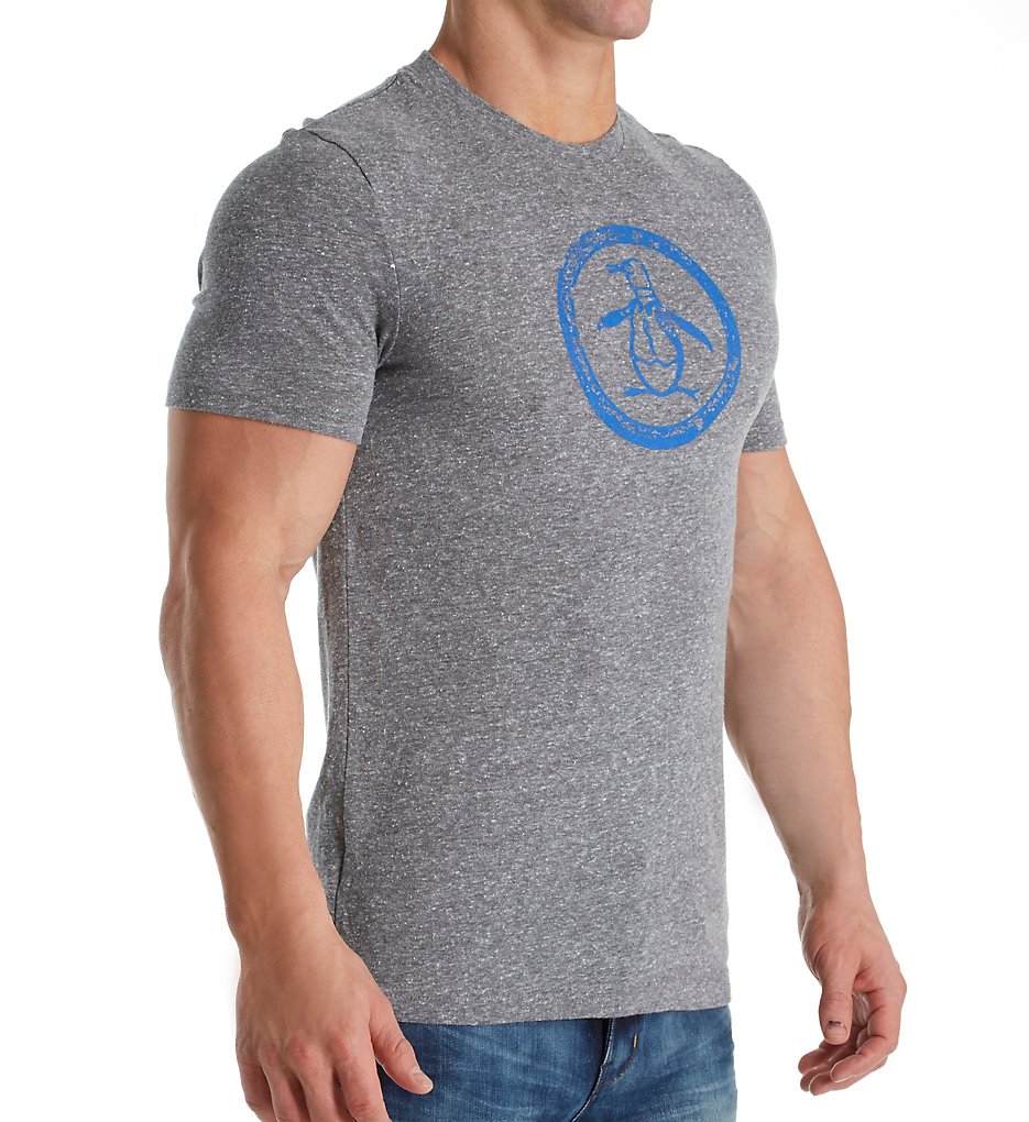 Original Penguin OPKB411 Triblend Circle Penguin Logo T-Shirt (Rain Heather)