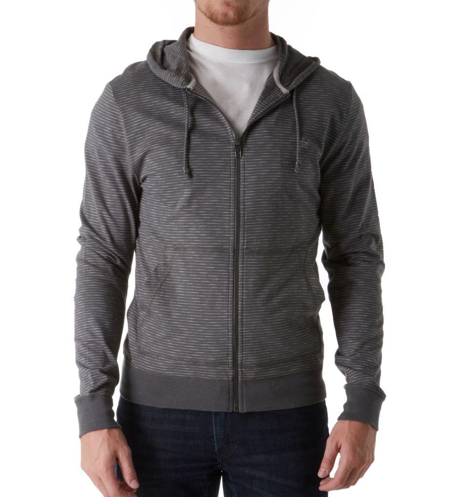 Slub Feeder Long Sleeve Full Zip Hoodie-fs