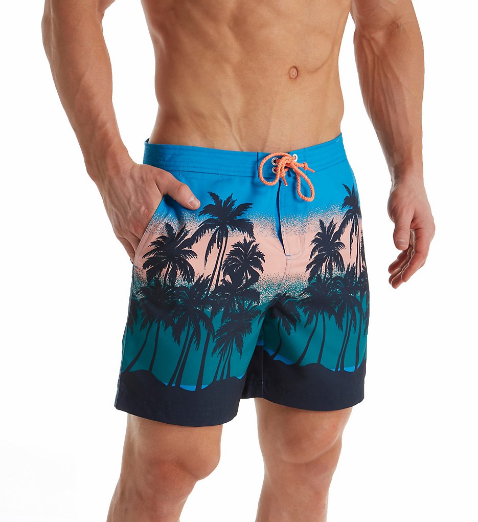 Original Penguin OPS7020 Sunset Beach Printed Fixed Volley (Diva Blue)