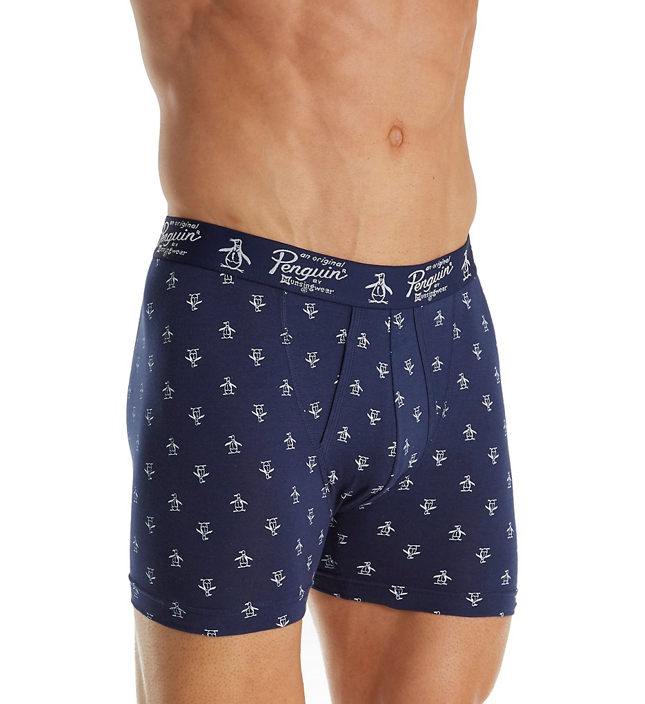 Original Penguin RPM3153 All Over Pete Print Knit Boxer Briefs (Medieval Blue)