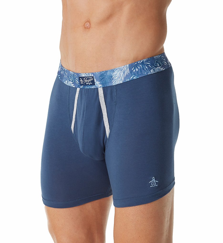 Original Penguin RPM3180 Cotton Stretch Fashion Boxer Briefs (Dark Denim)