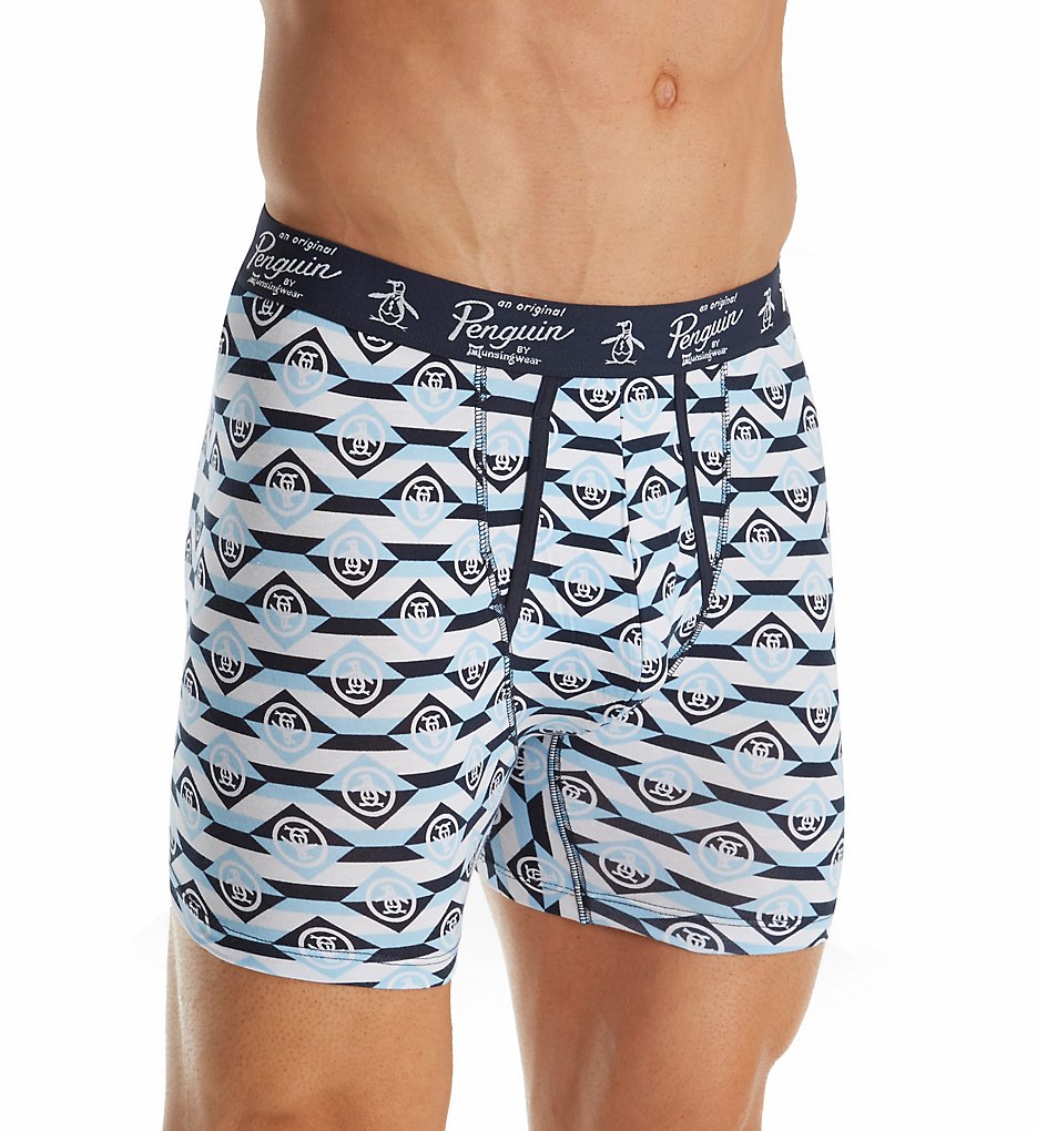 Original Penguin RPM3196 Diamond Pete Print Fashion Boxer Briefs (Blue Diamond Pete)