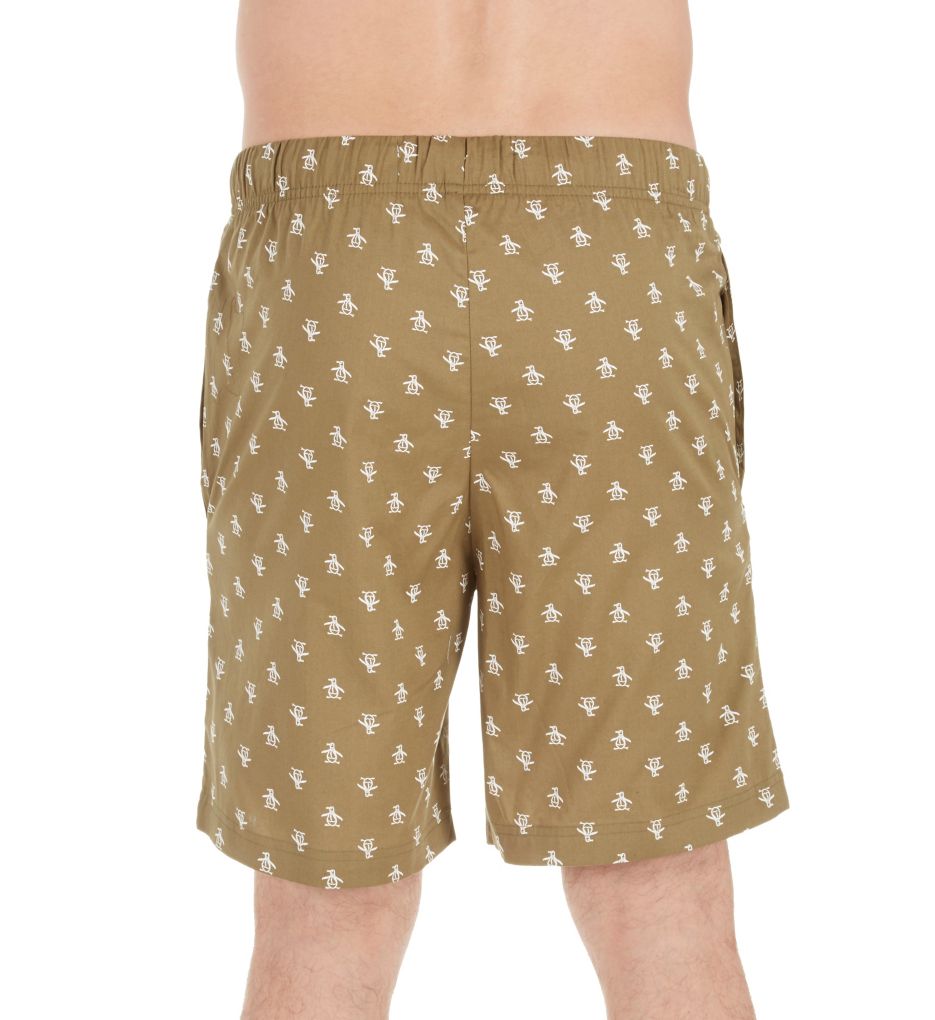 All Over Penguin Print Woven Lounge Short