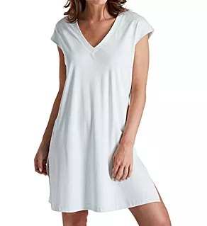 Butterknits V-Neck Cap Sleeve Nightgown Blue XS