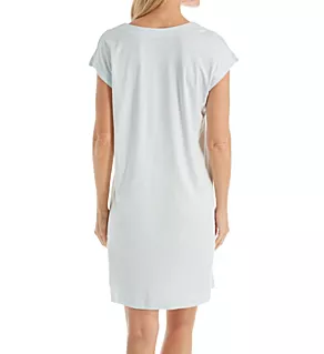 Butterknits V-Neck Cap Sleeve Nightgown Blue XS