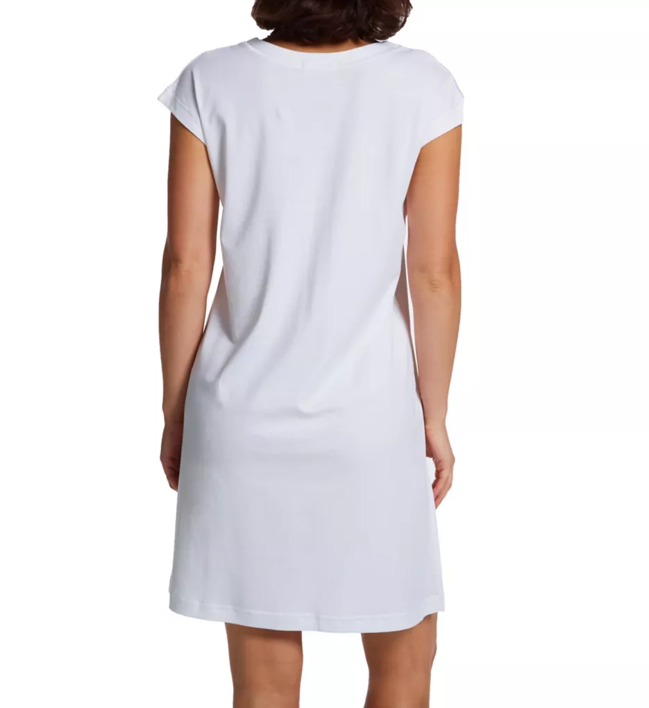 Butterknits V-Neck Cap Sleeve Nightgown White XS