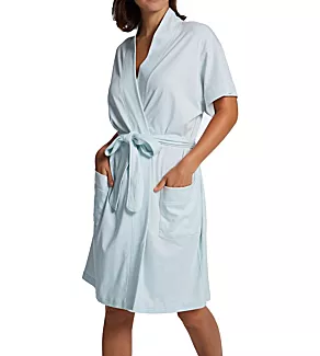 Butterknits Cap Sleeve Short Robe Blue XS
