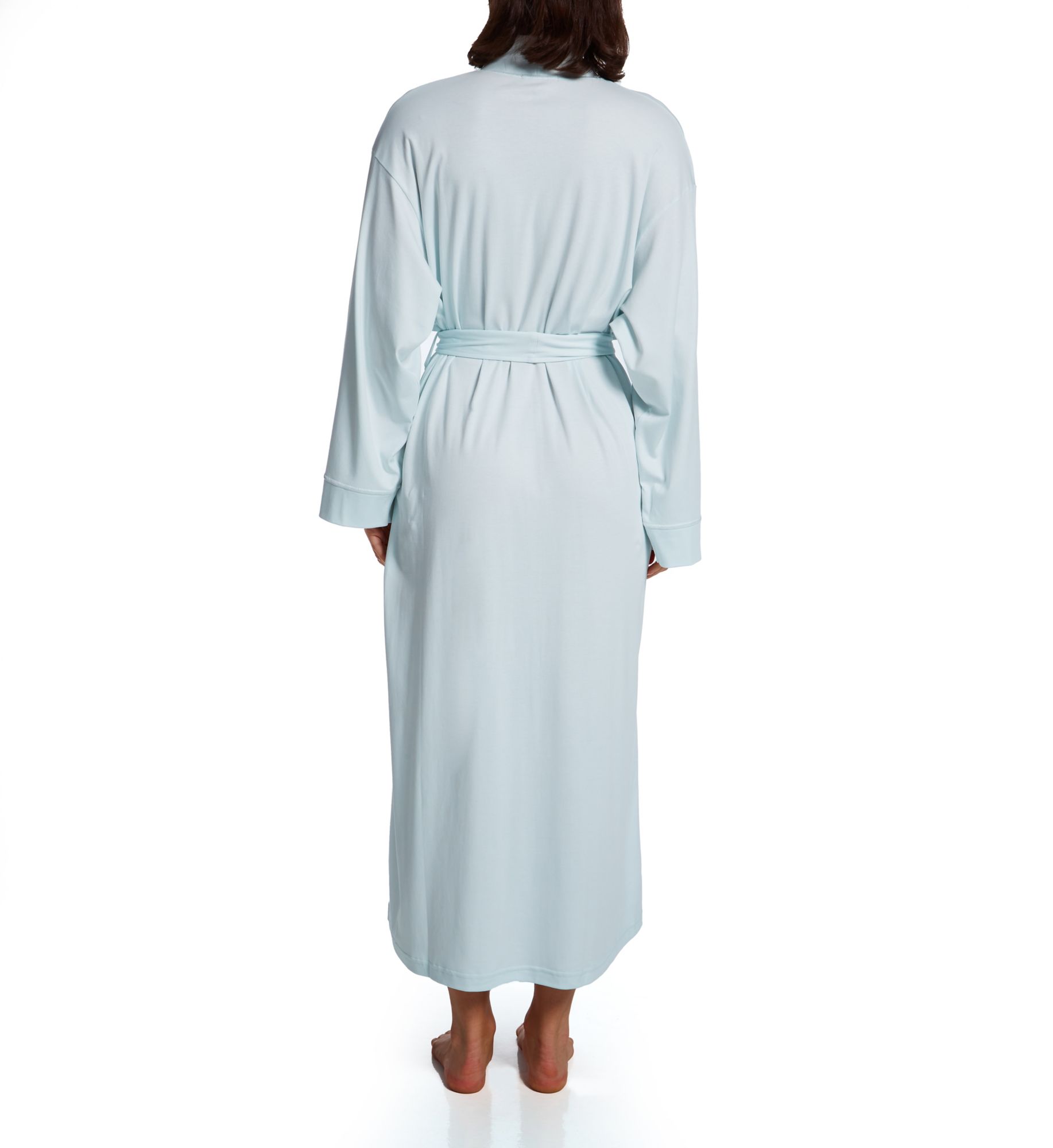 P-Jamas Butterknits Long Wrap Robe Blue M  - Image 2