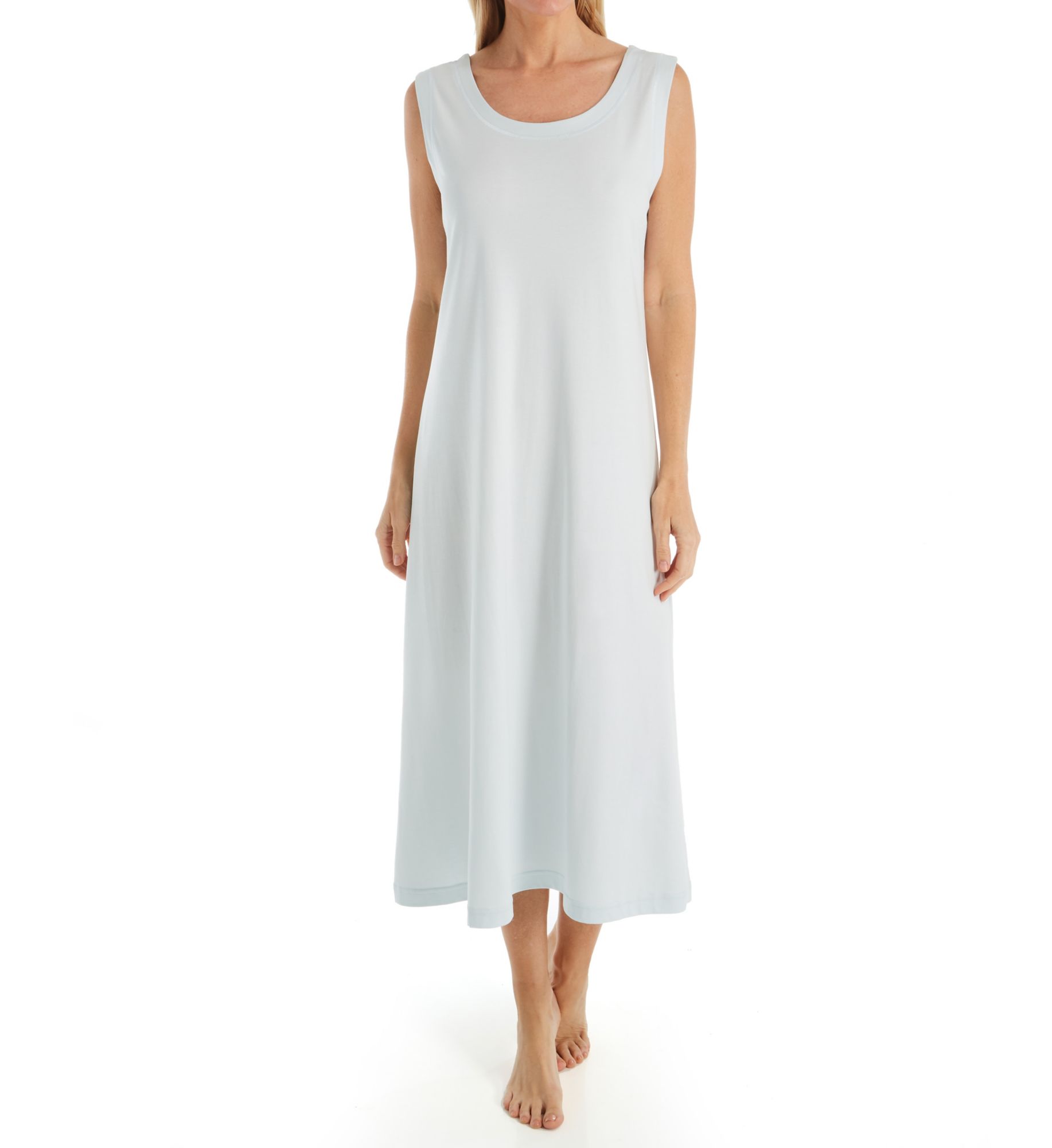 P-Jamas Ankle Length Sleeveless Butterknits Nightgown Blue XS  - Image 1