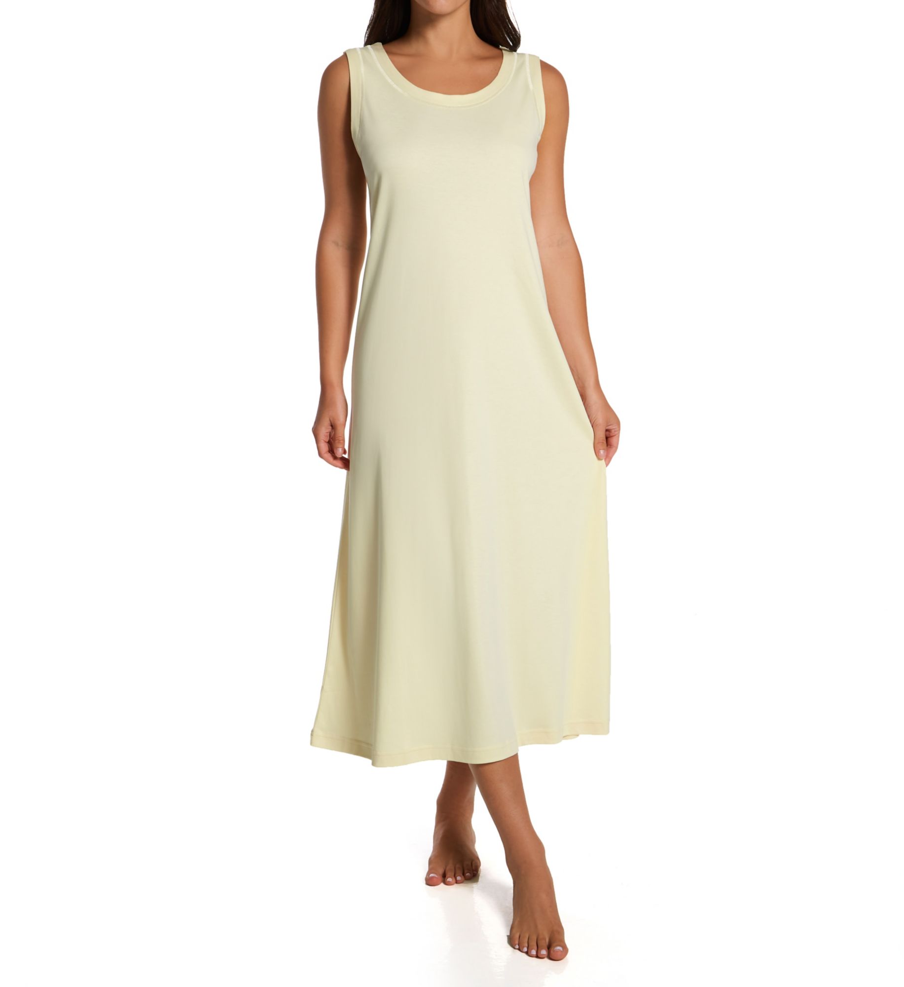 P-Jamas Ankle Length Sleeveless Butterknits Nightgown Yellow M  - Image 1