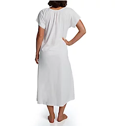 Lacy Jersey Short Sleeve Gown White S