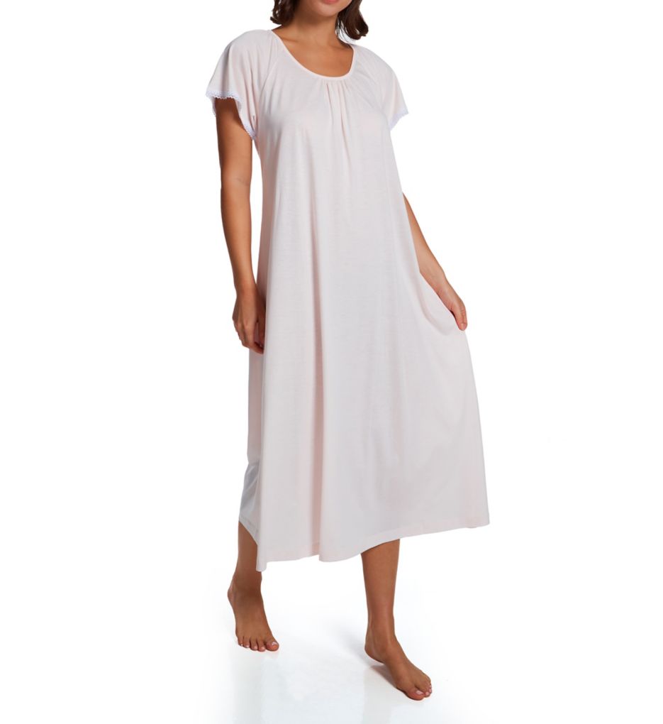 P-Jamas Lacy Jersey Short Sleeve Gown 370801 - P-Jamas Sleepwear