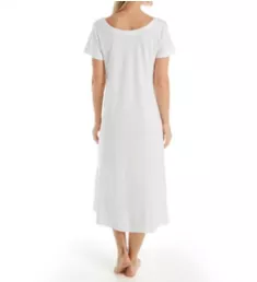 Butterknits Long Nightgown With Short Sleeves White XS