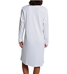 Butterknits Long Sleeve Button Front Gown White XS