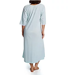 Lacy Jersey Long Sleeve Gown Blue S