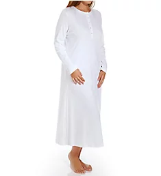 48 Inch Henley Long Gown White XS
