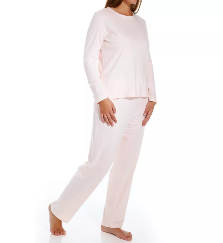 Butterknits 2-Piece Pullover Top and Pant Set Pink XS