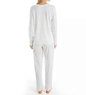 Butterknits 2-Piece Pullover Top and Pant Set White XS