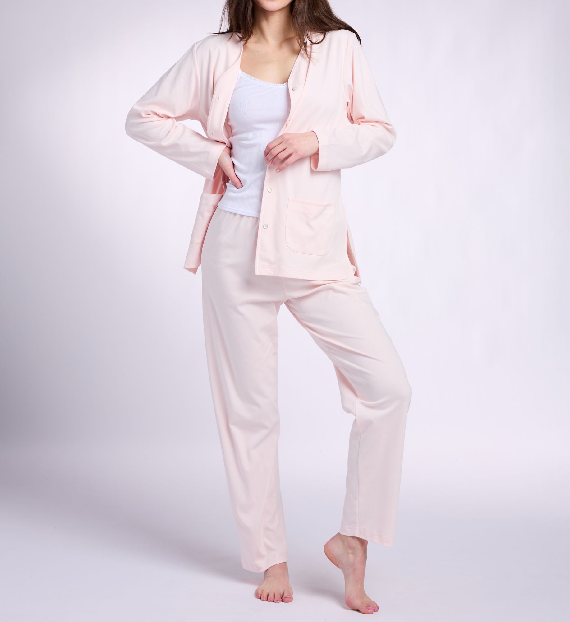 P-Jamas Butterknits Pajama Set White M  - Image 5