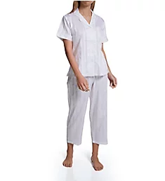 Tina's Short Sleeve Pajama Set White XS