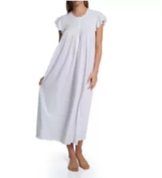 Daisy Smocked Cap Sleeve Nightgown White XL