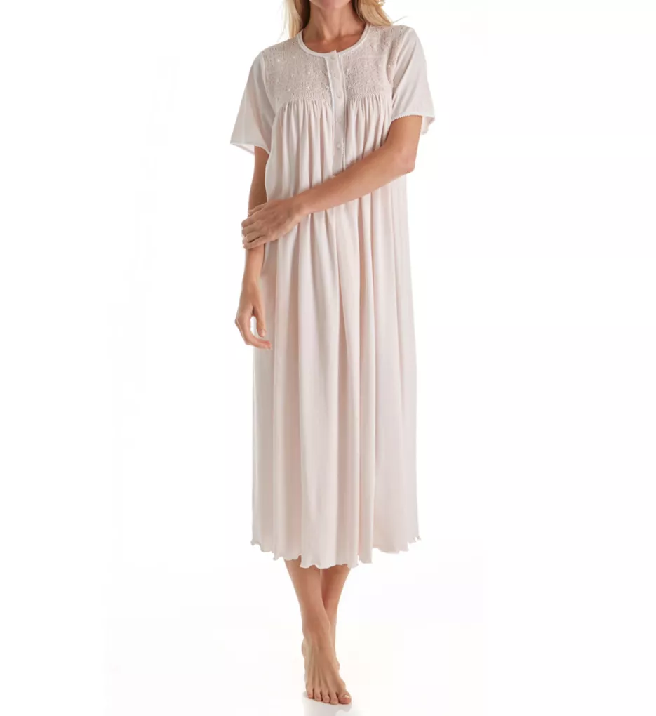 P-Jamas Ines Smocked Short Sleeve Nightgown Ines - Image 1