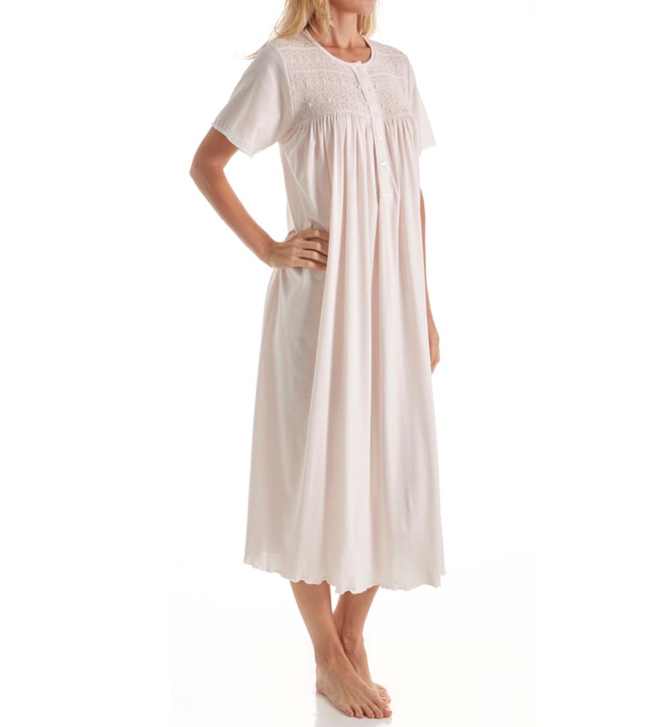 Ines Smocked Short Sleeve Nightgown-gs