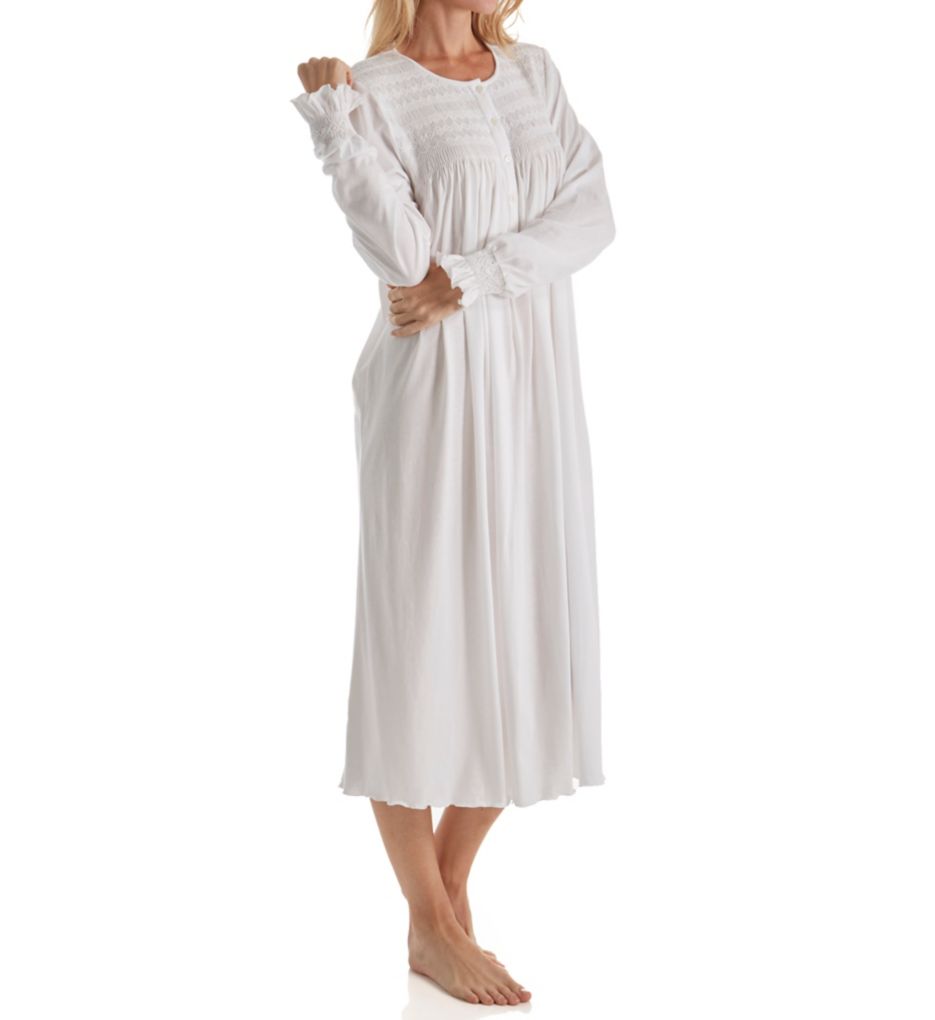 Isabel Smocked Long Sleeve Nightgown-gs