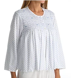 Heirlooms Bed Jacket White/Blue S