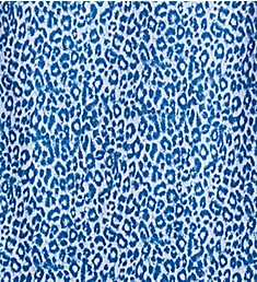 Sweet Leopards Denim Cap Sleeve Chemise Leopard Print in Denim XS