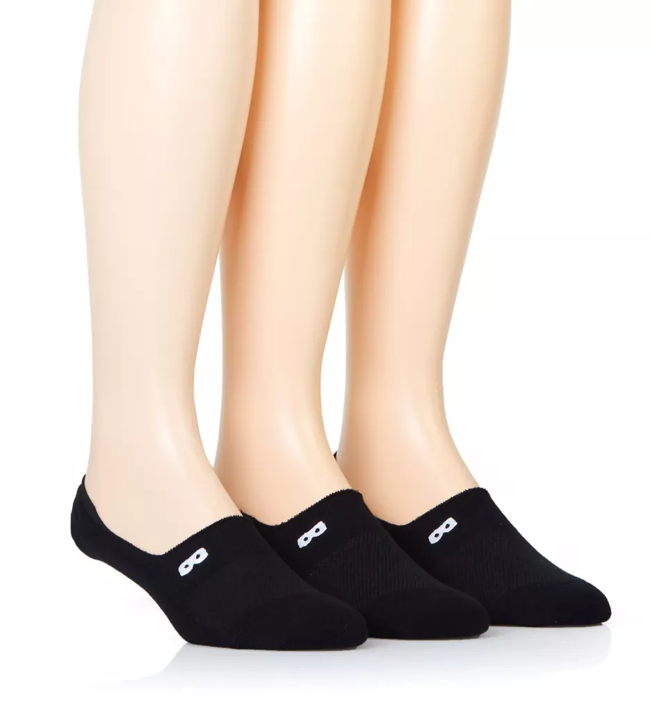 Black Out White Out No Show Sock - 3 Pack BLK O/S