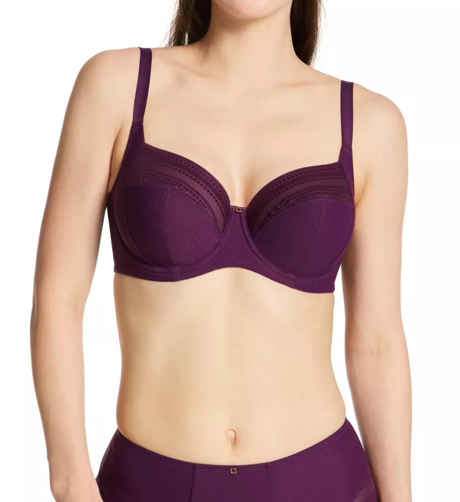 Curvy Couture Women's Sheer Mesh Full Coverage Unlined Underwire Bra Blue  Sapphire 38d : Target