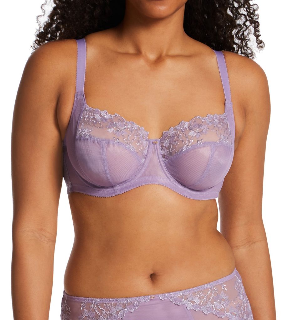 Womens Plus Size Bras Full Coverage Lace Underwire Unlined Bra Deep Plum 38E