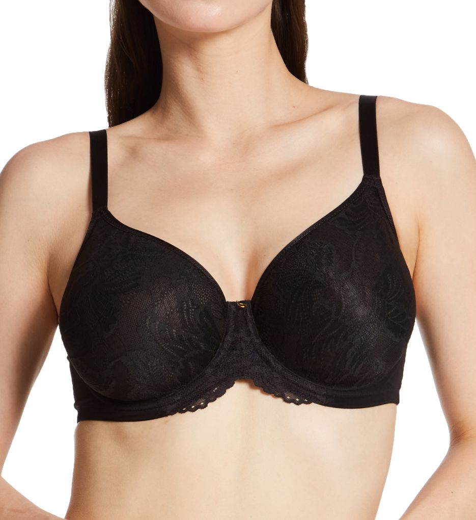 Panache Women's Radiance Moulded Non Padded Underwire Bra in Black | Size 28F | HerRoom.com