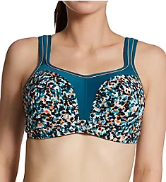 Full-Busted Underwire Sports Bra Abstract Animal 40GG