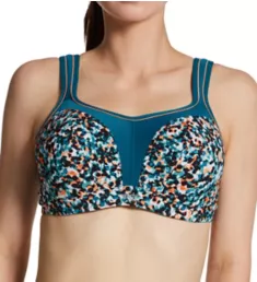 Full-Busted Underwire Sports Bra Abstract Animal 40GG