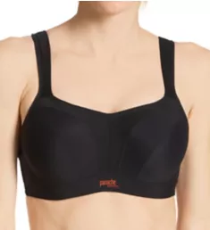 Full-Busted Underwire Sports Bra Black 28DD