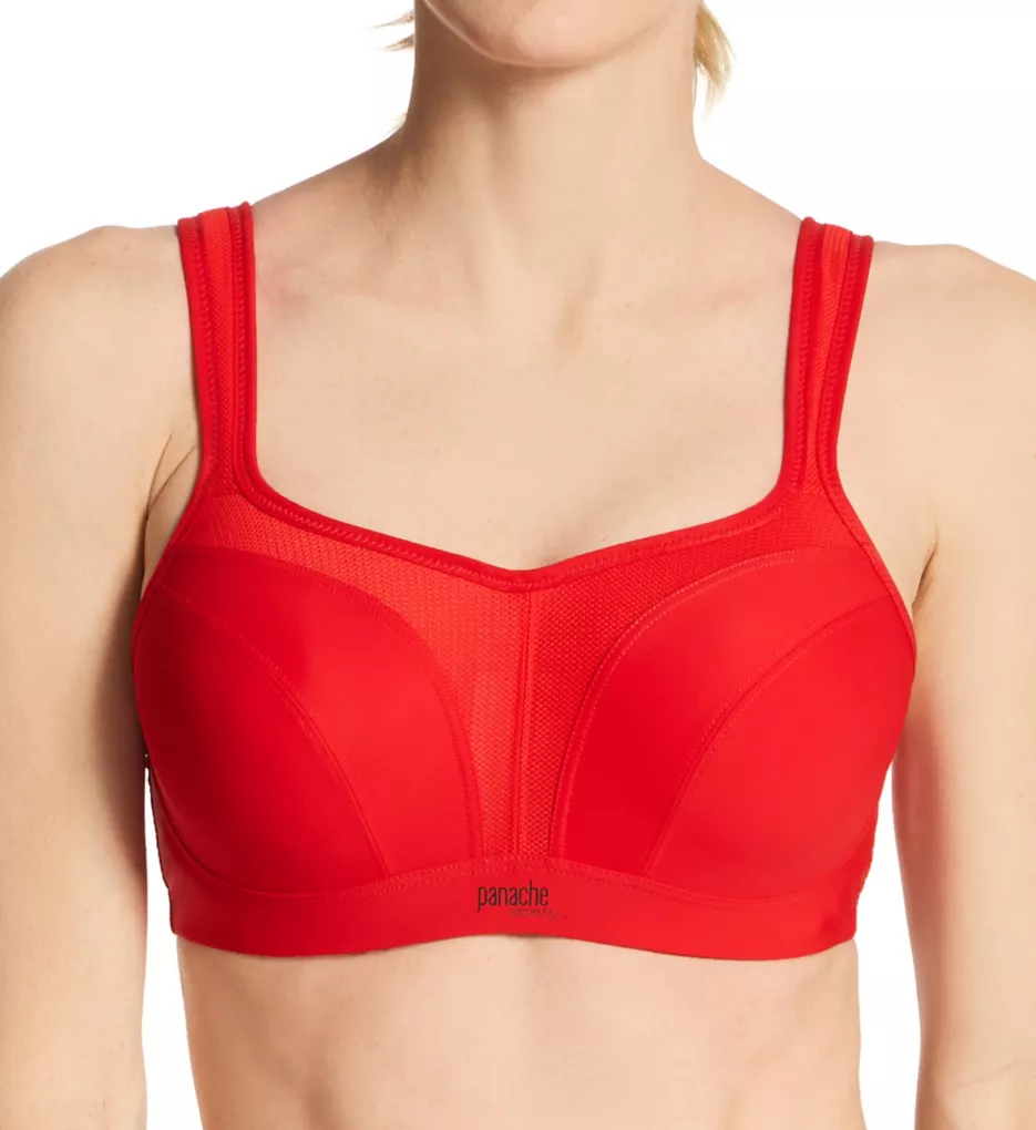 Full-Busted Underwire Sports Bra Fiery Red 28HH