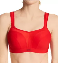 Full-Busted Underwire Sports Bra Fiery Red 28HH