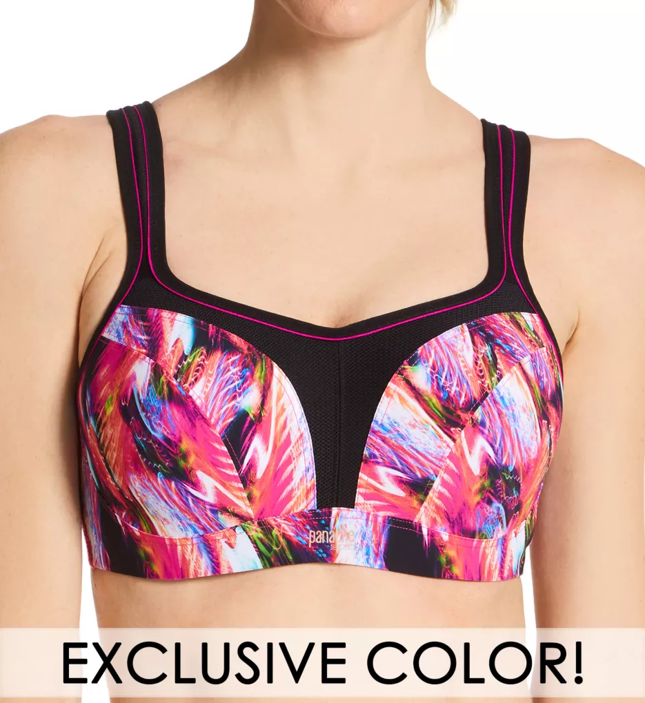 Full-Busted Underwire Sports Bra Galaxy Print 36E