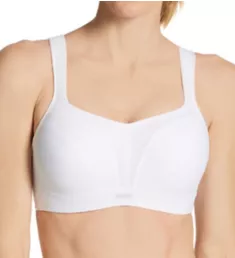 Full-Busted Underwire Sports Bra White 28DD